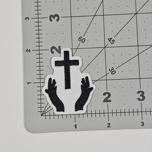 Cross Iron On Patch Embroidered Applique Patches Sew on